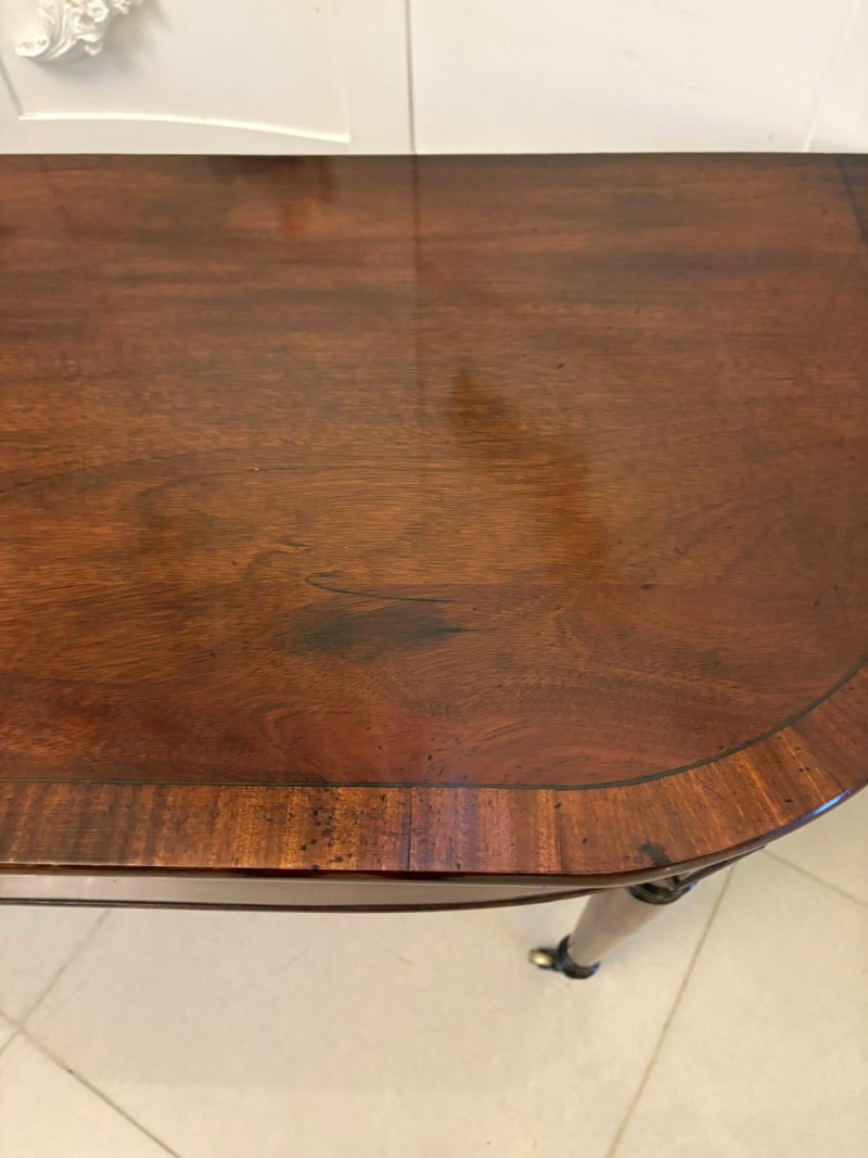 Antique George III Figured Mahogany Console Table - Image 8